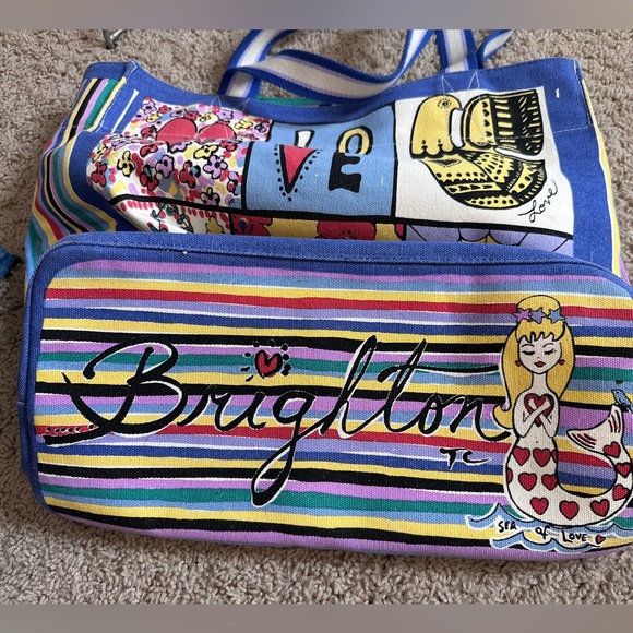 FOUR items Brighton Tote Scarf Water Bottle Coin Purse - Picture 14 of 16